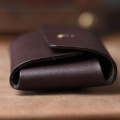 Handmade Leather Mens Cool Coin Change Leather Wallet Men Small Wallets Card for Men