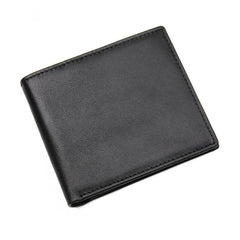 Cool Dark Brown Vintage Bifold Small Wallet Leather Mens Black billfold Small Wallet Card Wallet Coin Purse For Men - imessengerbags