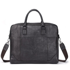 Vintage Leather Mens Briefcase Postman Bag 14inch Laptop Bag Handbag Work Bag For Men - imessengerbags