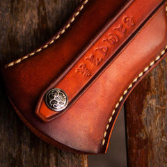 Handmade Leather Mens Cool Car Key Wallet Coin Wallet Pouch Car KeyChain for Men - imessengerbags