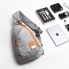 Cool Nylon Casual Men's Black Chest Bag One Shoulder Backpack For Men - imessengerbags