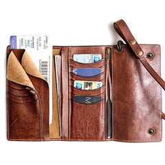 Handmade Mens Cool Leather Chain Wallet Biker Trucker Wallet with Chain for Men - imessengerbags