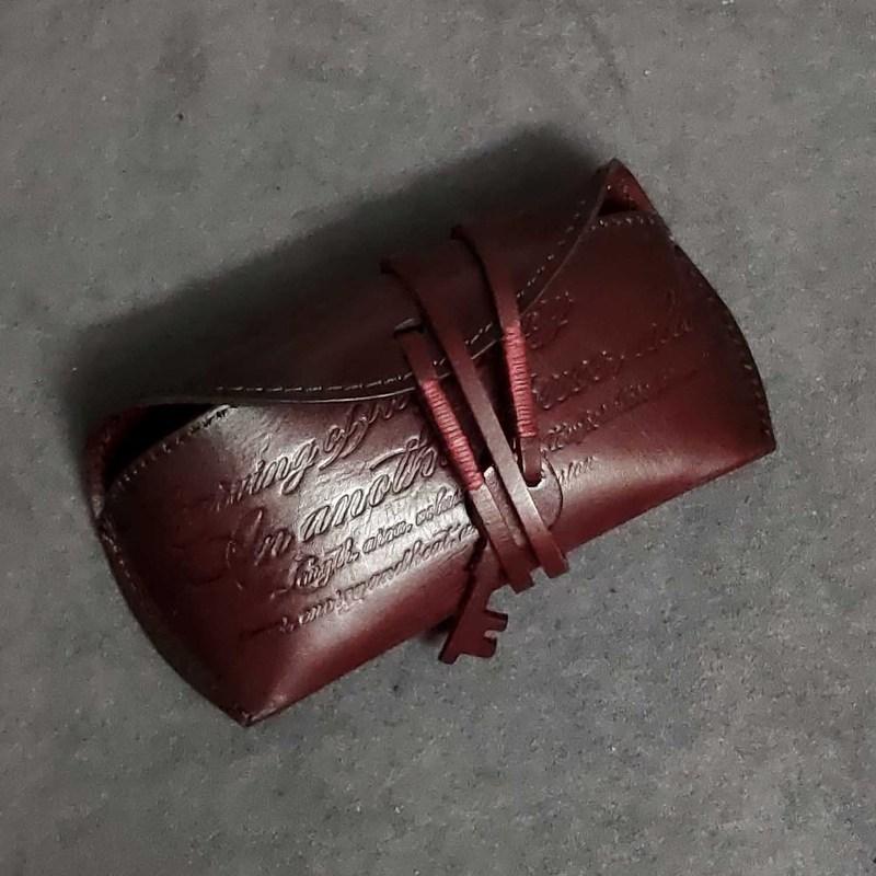 Handmade Vintage LEATHER MEN'S Womens Sunglasses Box Case Yellow Brown Glasses Holder For Men - imessengerbags