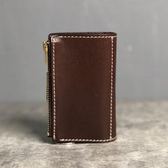 Handmade Leather Mens Cool Key Wallet Car Key Change Coin Card Holder Car Key Case for Men - imessengerbags