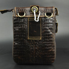 Cool Mens Leather Small Side Bag Belt Pouch Waist Pouch Holster Belt Case for Men