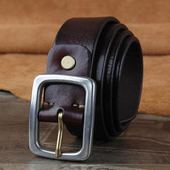 Genuine Leather Punk Rock Biker Trucker Mens Belt Men Black Coffee Belt for Men