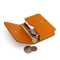 Cool Leather Mens Card Wallet Front Pocket Wallets Small Change Wallet for Men