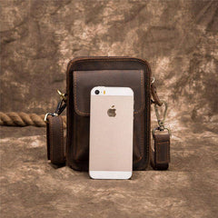 Simple Retro Leather Mens Tablet Messenger Bag Small Side Bag Messenger Bag For Men