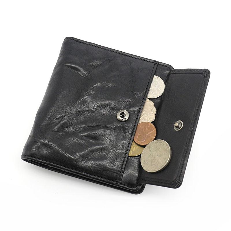 Leather Mens Front Pocket Wallet Small Wallet Slim Wallet Card Wallet for Men - imessengerbags
