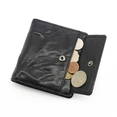 Leather Mens Front Pocket Wallet Small Wallet Slim Wallet Card Wallet for Men - imessengerbags