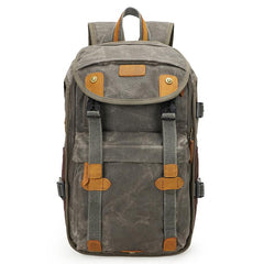 Brown CANVAS WATERPROOF MENS 15'' CANON CAMERA BACKPACK LARGE NIKON CAMERA BAG DSLR CAMERA BAG FOR MEN - imessengerbags