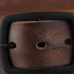 Genuine Leather Punk Rock Biker Trucker Mens Belt Men Black Coffee Belt for Men