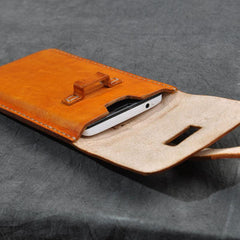Handmade Leather Belt Pouch Mens Waist Bag Phone holsters for Men - imessengerbags