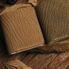 Handmade Leather Mens Cool Slim Leather Wallet Men billfold Wallets Bifold for Men - imessengerbags
