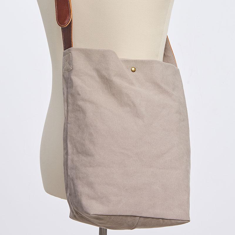 Mens Canvas Gray Cool Bucket Courier bag Messenger Bag Canvas Side Bag for Men - imessengerbags