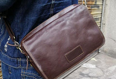 Men Leather Messenger Bag Cool Crossbody Bag Shoulder Bag for men