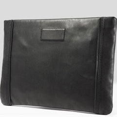 Genuine Leather Mens Clutch Cool Slim Wallet Zipper Clutch Wristlet Wallet for Men