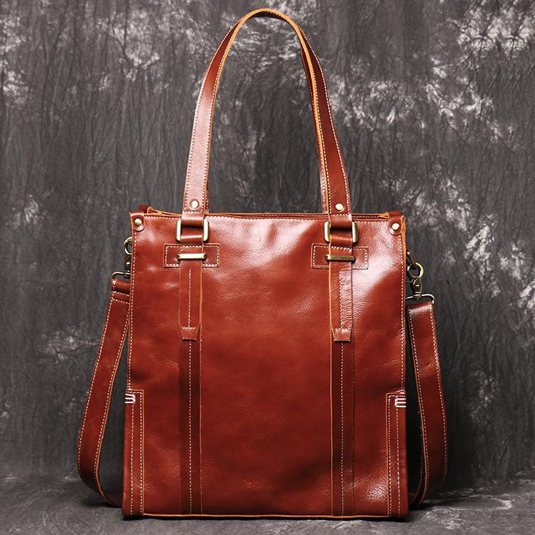 Handmade Brown LEATHER Mens/Womens Tote Messenger Tote Bag Tote HandBag Shoulder Bag For Men