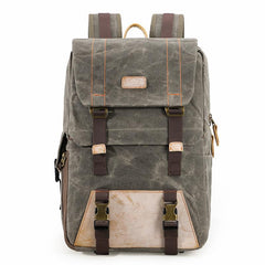 Green CANVAS WATERPROOF MENS 15'' CANON CAMERA BACKPACK LARGE NIKON CAMERA BAG DSLR CAMERA BAG FOR MEN - imessengerbags
