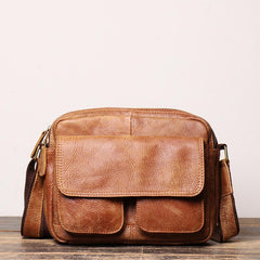 Black LEATHER MEN'S Small Side bag Brown Side Bag MESSENGER BAG Brown Courier Bag FOR MEN