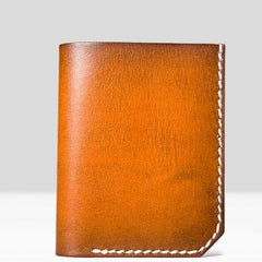 Handmade Mens Cool billfold Leather Wallet Men Small Slim Wallets Bifold for Men - imessengerbags