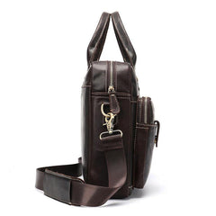 GENUINE LEATHER MENS Laptop BAG BRIEFCASE WORK BAG BUSINESS BAGS FOR MEN