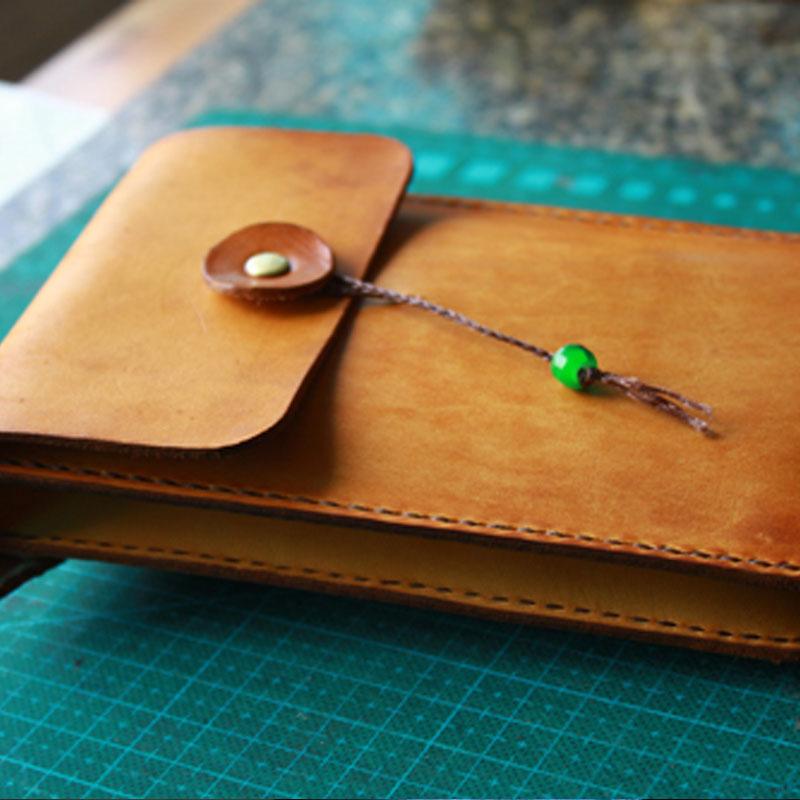 Handmade Cool Mens Leather Cell Phone Holsters Belt Pouch Waist Bag for Men