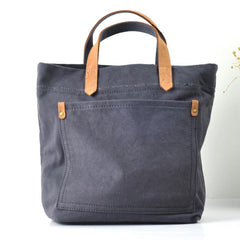 Simple Leather Canvas Womens Mens Small Tote Shoulder Bag Messenger Bag Canvas Handbag For Men Women - imessengerbags