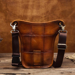 Cool Leather Men's Belt Pouch Waist Bag Small Side Bag Drop Leg Bag For Men - imessengerbags