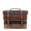 Cool Waxed Canvas Leather Mens 15.6" 15‘’ Waterproof Travel Side bag Computer Handbag Messenger Bag for Men - imessengerbags