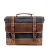 Cool Waxed Canvas Leather Mens 15.6" 15‘’ Waterproof Travel Side bag Computer Handbag Messenger Bag for Men
