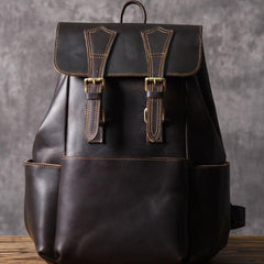 Handmade Leather Mens Cool Backpack Sling Bag Large Travel Bag Hiking Bag for men