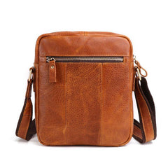 Cool Brown Leather Mini Messenger Bags Small Tablet Messenger Bag Side Bag For Men - imessengerbags