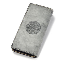 Handmade Leather Mens Clutch Wallet Cool Takahashi Wallet Long Zipper Wallets for Men - imessengerbags