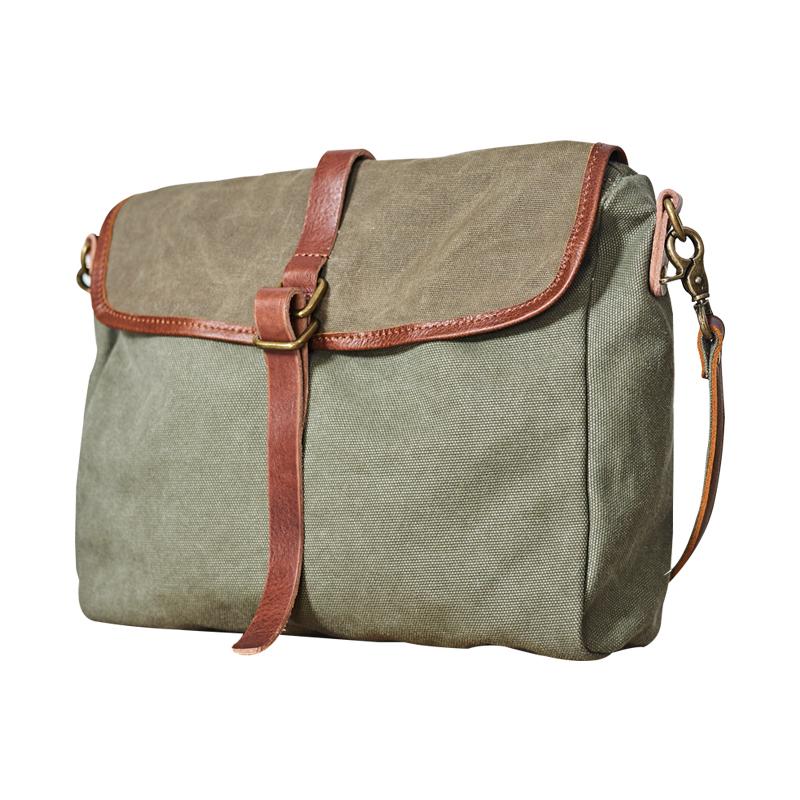 Fashion Canvas Mens Side Bag Canvas Messenger Bags Canvas Satchel Courier Bag for Men - imessengerbags