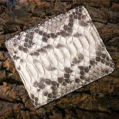 Handmade Leather Boa Skin Mens billfold Wallet Cool Leather Wallet Slim Wallet for Men - imessengerbags
