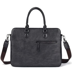 Top Black Leather Men's Professional Briefcase 14‘’ Laptop Best Handbag Business Bag For Men