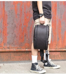 Cool Black Oxford Cloth PVC Men's Sling Bag Chest Bag One Shoulder Backpack For Men - imessengerbags