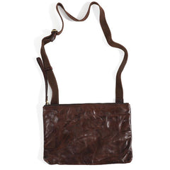 Casual Green Leather Mens Small Side Bag Messenger Bag Brown Post Bag Courier Bags for Men - imessengerbags