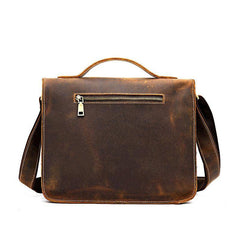 Cool Leather Mens Vintage Brown Small Side Bag Messenger Bag Shoulder Bag for Men - imessengerbags