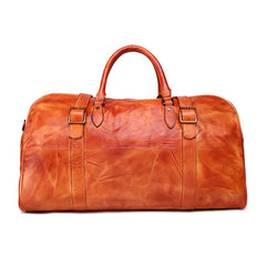 Vintage Leather Mens Large Weekender Bag Travel Bag Duffle Bags