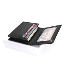 Leather Black Coffee Mens Small Card Wallet Coin Wallet Front Pocket Wallet for Men