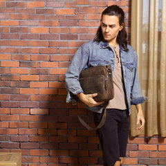 Cool Leather Vintage Mens Messenger Bags Small Shoulder Bags for Men - imessengerbags
