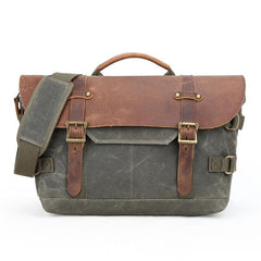 Canvas Leather Mens 14‘’ CANON CAMERA Messenger Bag NIKON CAMERA Side BAG DSLR CAMERA BAG