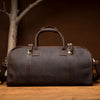 Cool Leather Mens Weekender Bag Shoulder Travel Bag Duffle Bag Coffee luggage Bag for Men