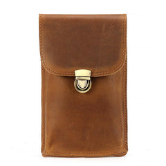Cool Leather Men's Cell Phone Holsters Belt Pouch Belt Bag Waist Bag For Men - imessengerbags