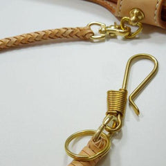 Leather Braided Biker Trucker Wallet Chain Hook for Chain Wallet Biker Wallet Trucker Wallet - imessengerbags