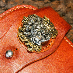 Handmade Long Wallet Mens Cool Leather Chain Wallet Biker Trucker Wallet with Chain - imessengerbags