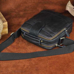 Small Leather Mens SIDE BAG COURIER BAG Messenger Bag Shoulder Bag for Men