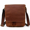 Cool Coffee LEATHER MENS 10 inches Vertical iPAD BAG COURIER BAG Brown MESSENGER BAG FOR MEN